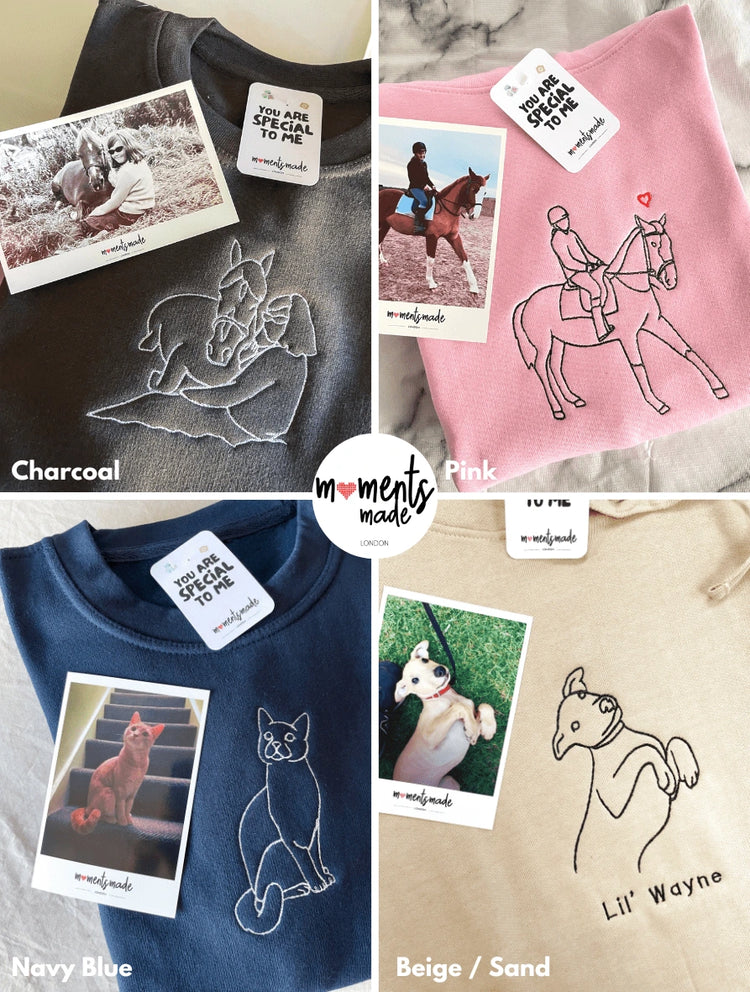 Custom Pet MomentsMade® Embroidered Hoodies, Sweatshirts & Zip-ups 🐾