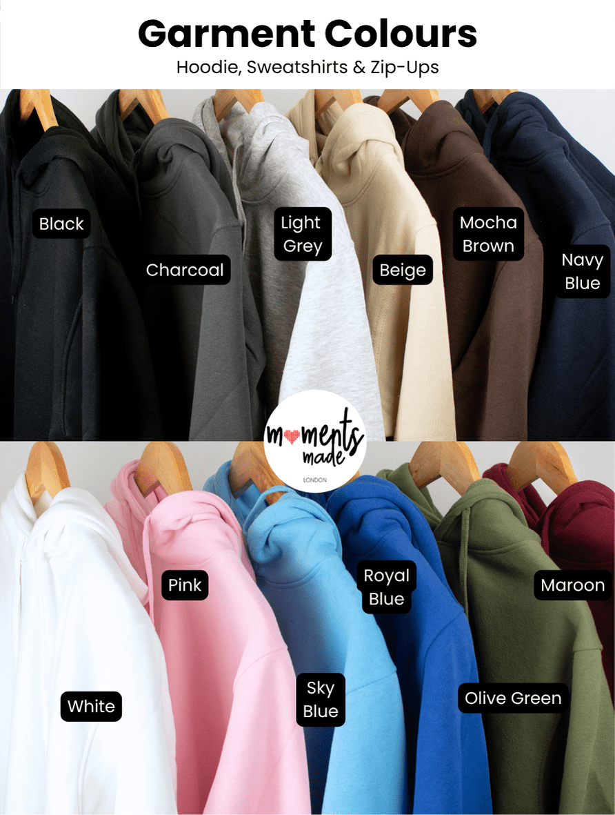 Roman Numeral Dates Embroidered Hoodies & Sweatshirts