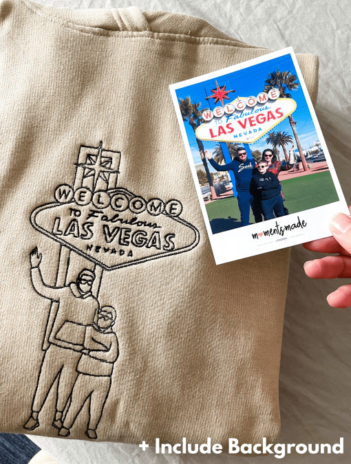 Personalised Hand-drawn Outline Embroidered Hoodies, Sweatshirts & Zip-ups