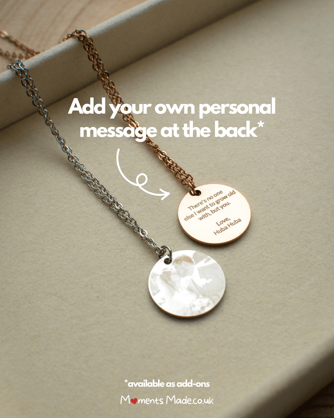 Photo Engraved Pendants Necklace ✨