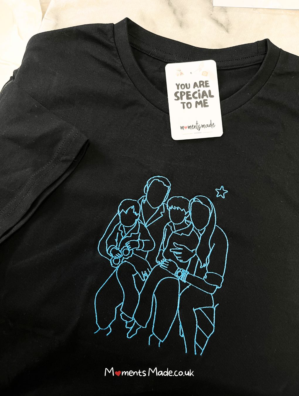 Personalised MomentsMade® Embroidered T-Shirts ✨