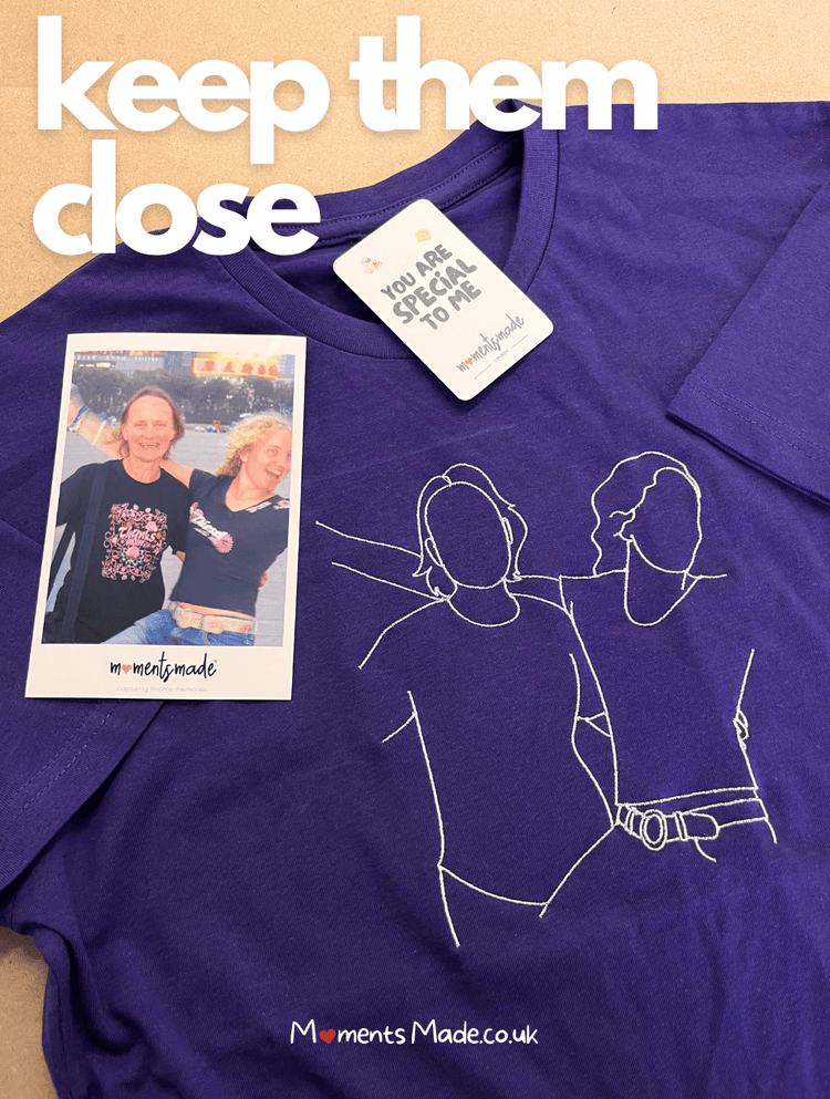 Personalised MomentsMade® Embroidered T-Shirts ✨