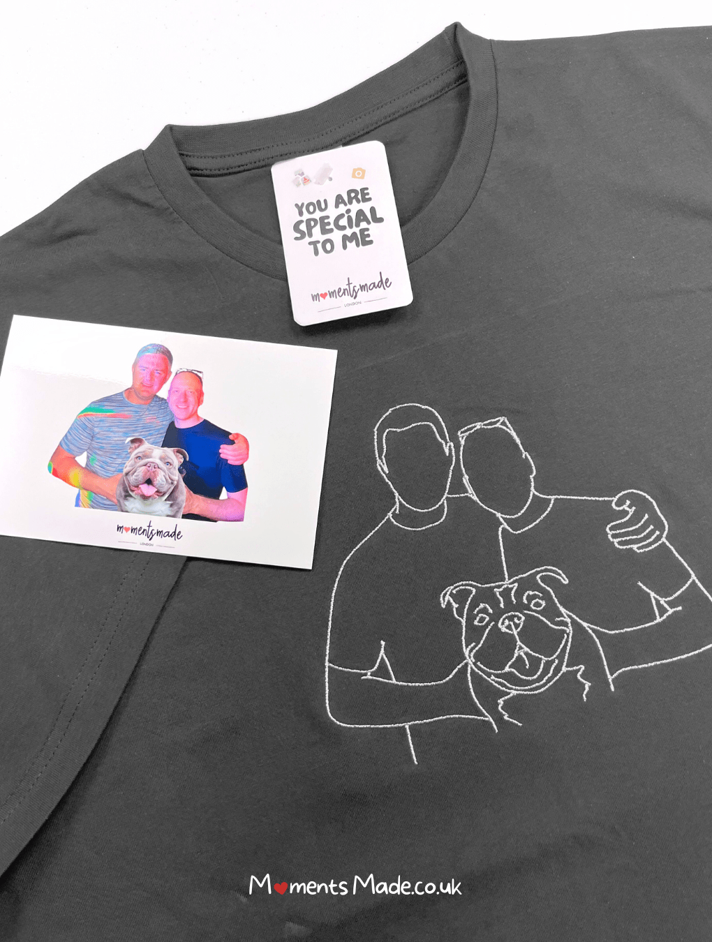 Personalised MomentsMade® Embroidered T-Shirts ✨