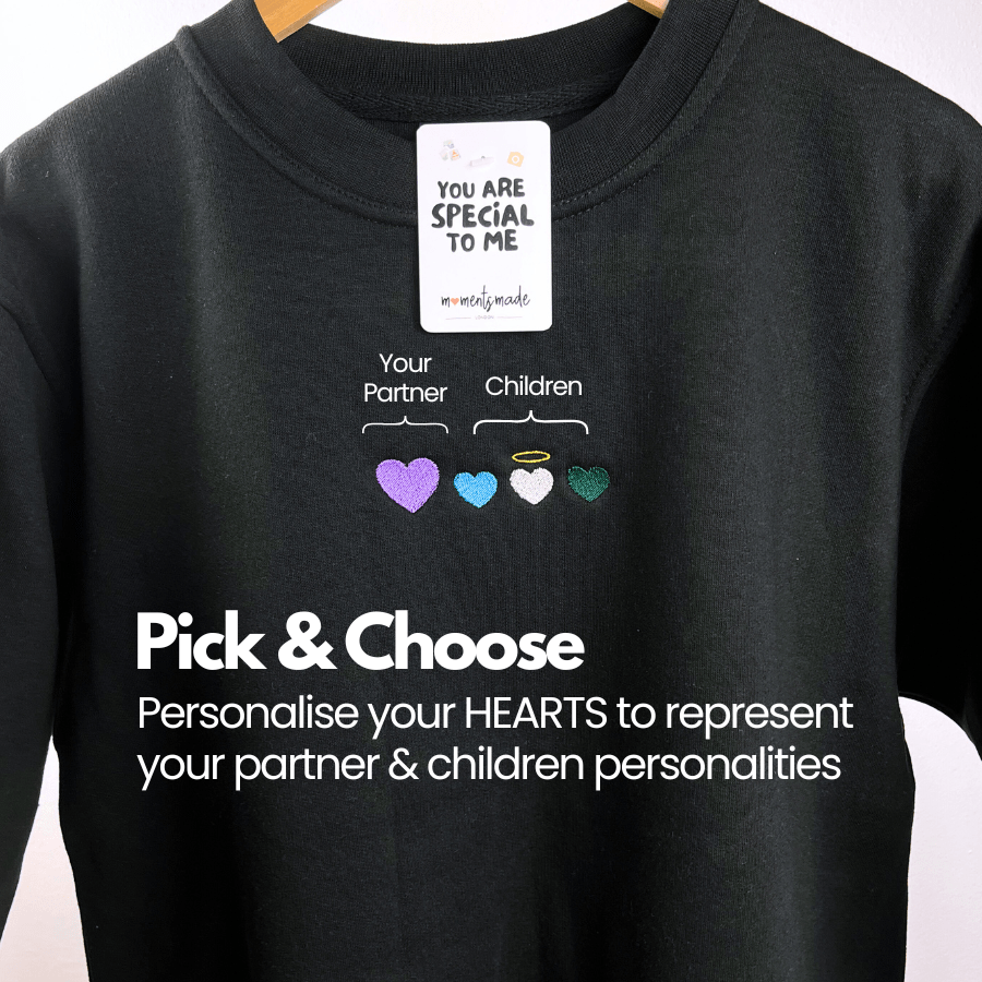 Custom Family Hearts Hoodie & Sweatshirts ❤️