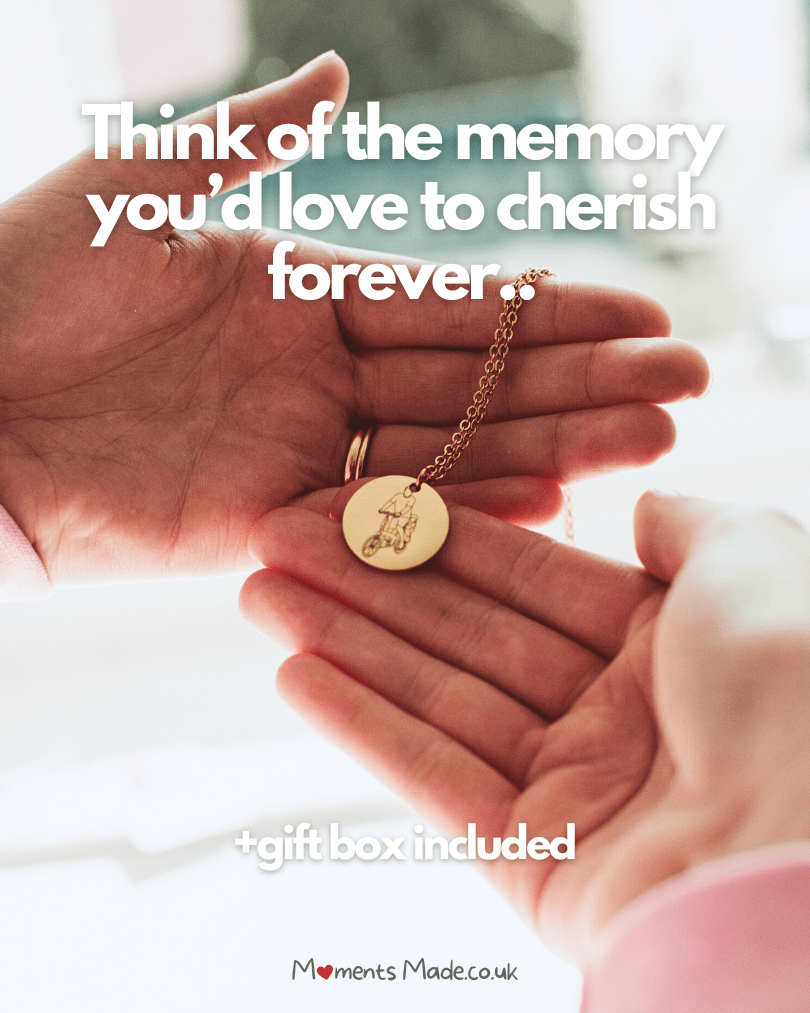 Memory Necklace | Hand-drawn Photo Outline  ✨