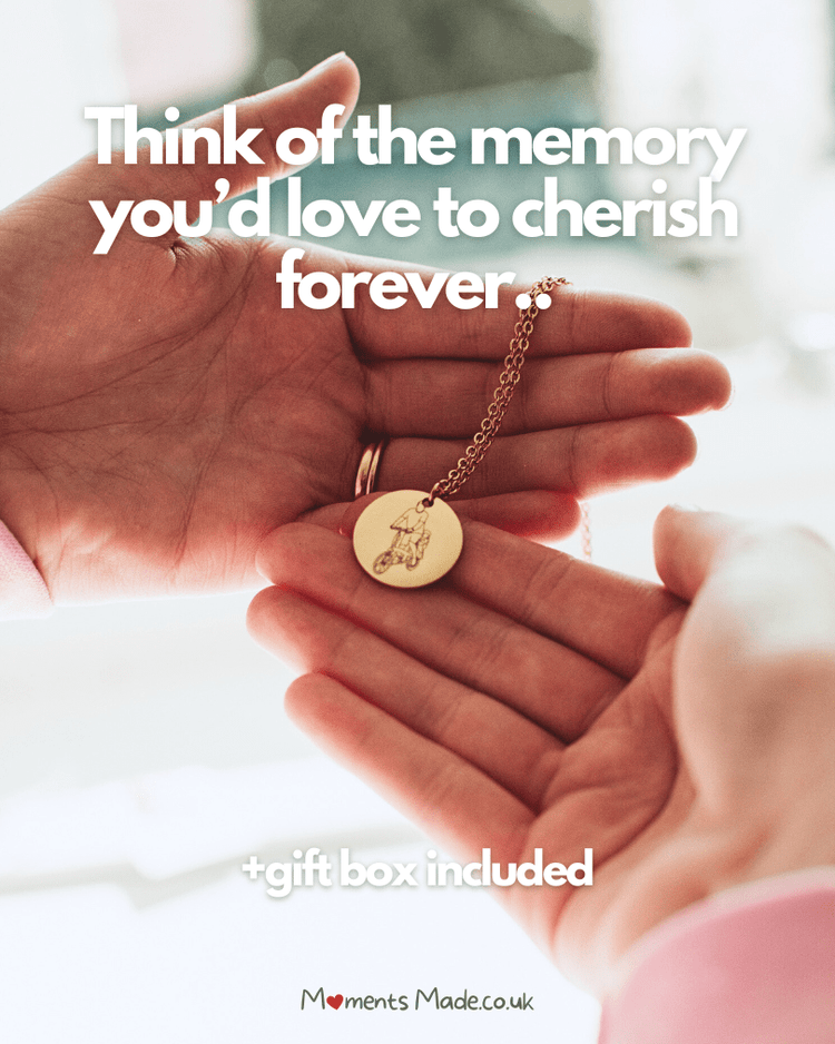 Memory Necklace | Hand-drawn Photo Outline  ✨