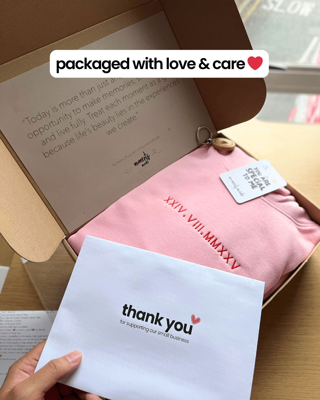 Roman Numeral Dates Embroidered Hoodies & Sweatshirts