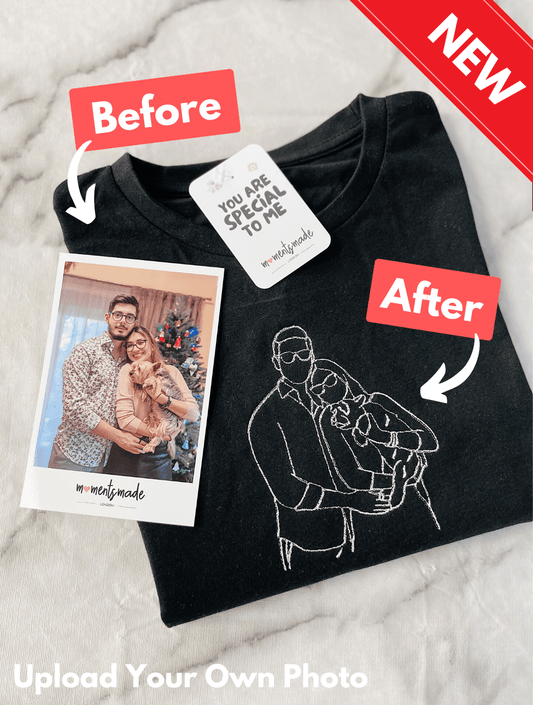 Personalised MomentsMade® Embroidered T-Shirts ✨