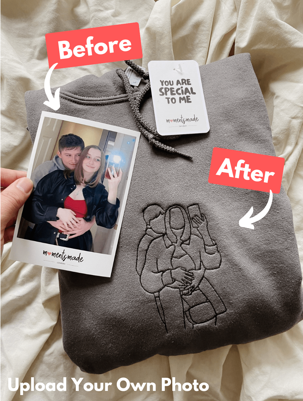 Kids Personalised MomentsMade© Embroidered Hoodies & Sweatshirts