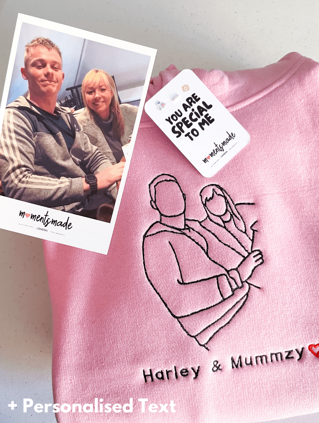 Kids Personalised MomentsMade© Embroidered Hoodies & Sweatshirts