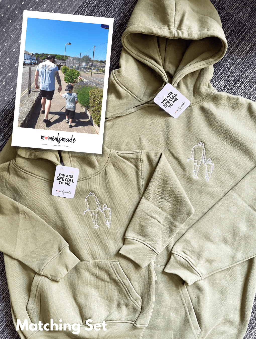 Kids Personalised MomentsMade© Embroidered Hoodies & Sweatshirts