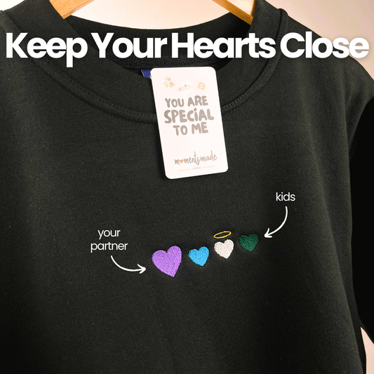 Custom Family Hearts Hoodie & Sweatshirts ❤️