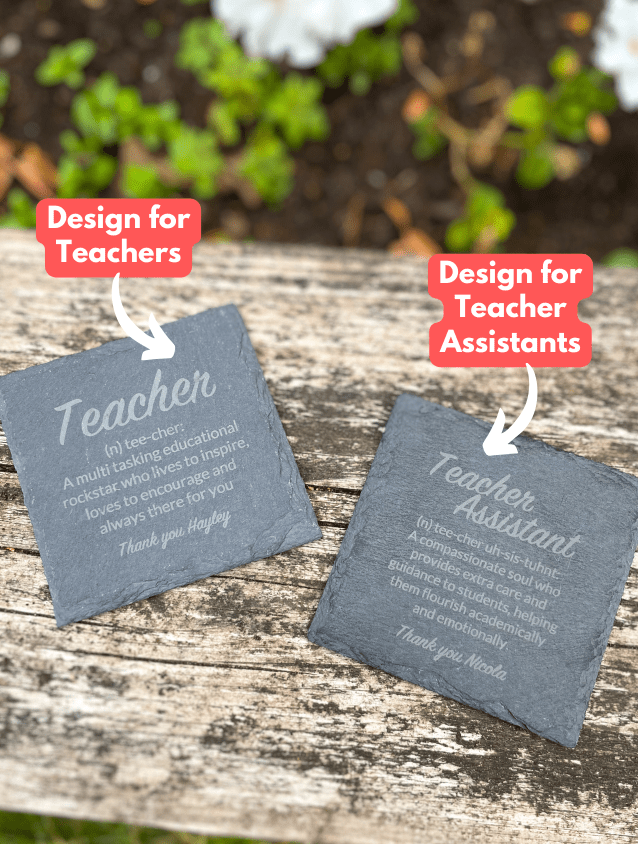 [NEW] Personalised Slate Coaster for Teachers & Teacher Assistants ✨