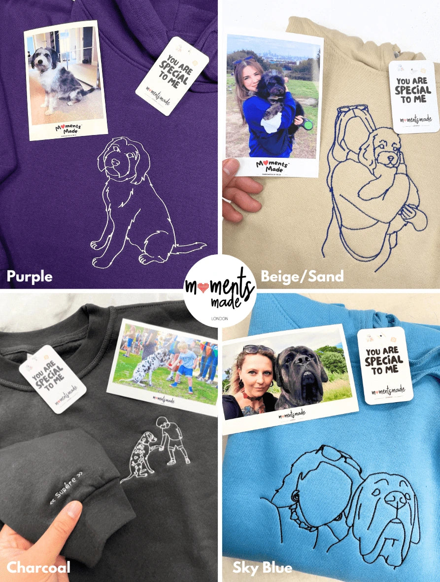 Custom Pet MomentsMade® Embroidered Hoodies, Sweatshirts & Zip-ups 🐾