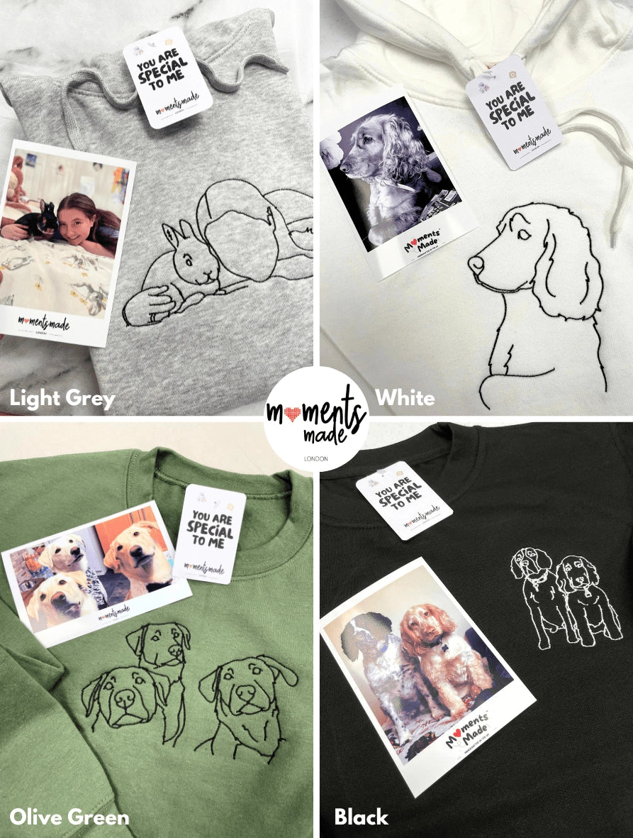 Custom Pet MomentsMade® Embroidered Hoodies, Sweatshirts & Zip-ups 🐾