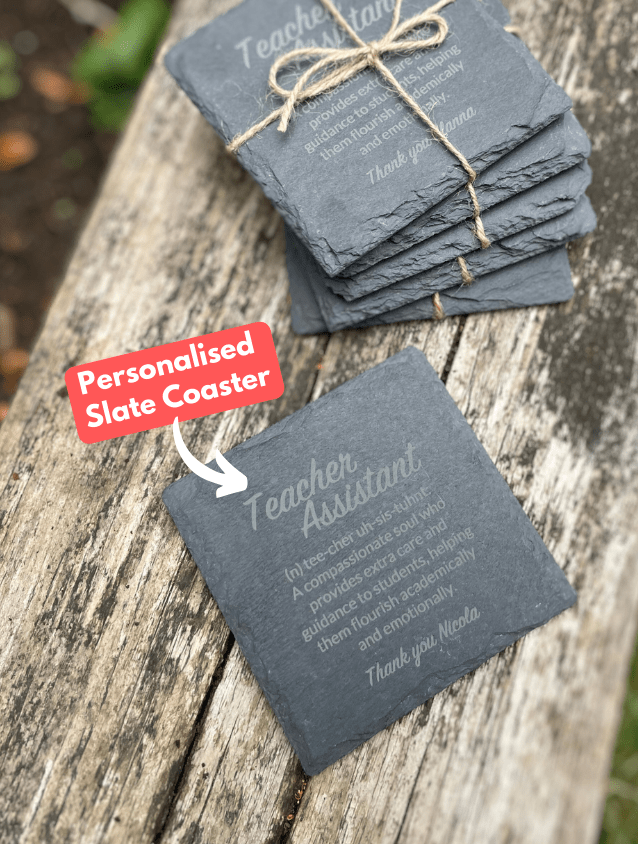 [NEW] Personalised Slate Coaster for Teachers & Teacher Assistants ✨