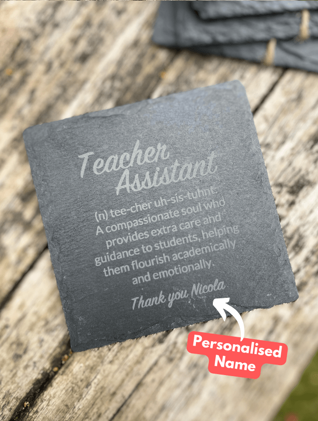 [NEW] Personalised Slate Coaster for Teachers & Teacher Assistants ✨