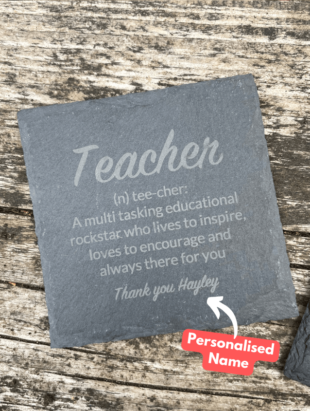 [NEW] Personalised Slate Coaster for Teachers & Teacher Assistants ✨