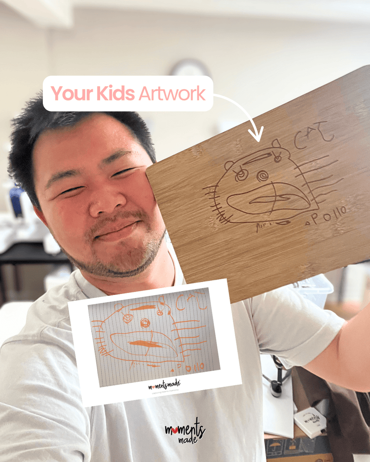 MomentsMade™ Kids Artwork Chopping Board - Only 5 Available