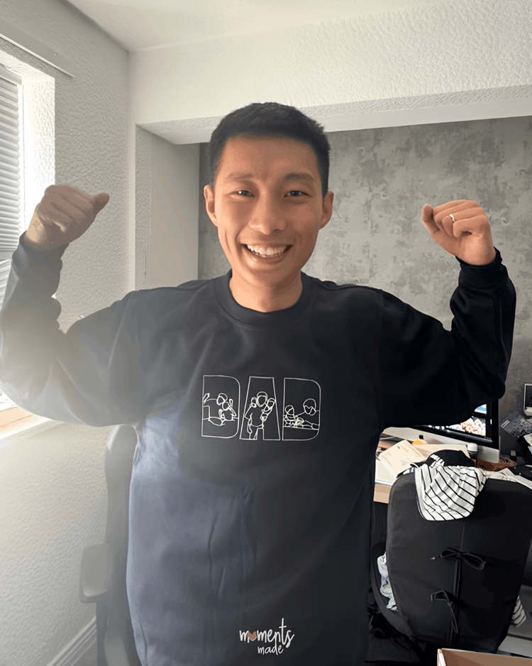 Personalised "DAD" Photo Outline Embroidered Hoodies, Sweatshirts & Zip-ups