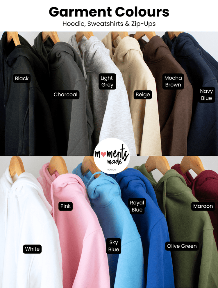 Personalised Hand-drawn Outline Embroidered Hoodies, Sweatshirts & Zip-ups