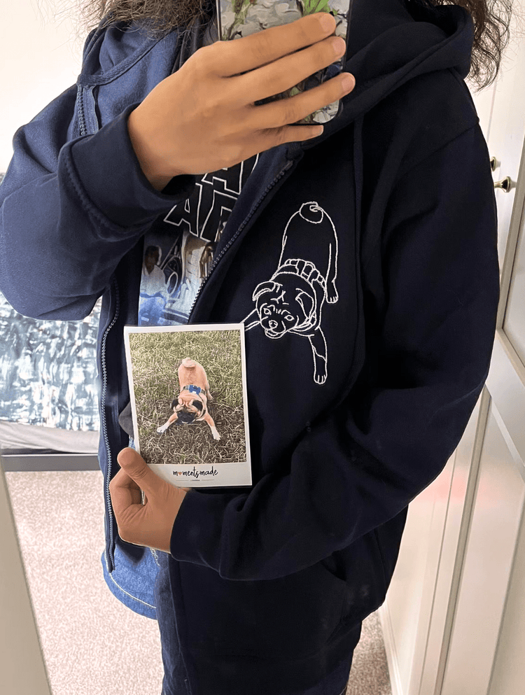 Custom Pet MomentsMade® Embroidered Hoodies, Sweatshirts & Zip-ups 🐾